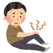 膝を痛めている人の画像
