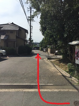 整体院の前の道路の画像