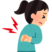 背中を痛めている人の画像