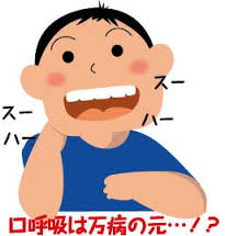 口呼吸をする子供の画像
