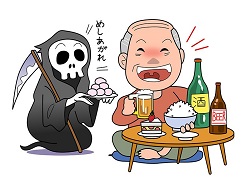 過食をしている人の画像