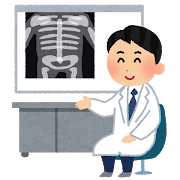 MRI画像を診て説明する医者の画像